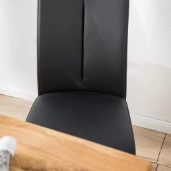 Fredriks Chaises cantilever Ratos (lot de 2) - Imitation cuir / Acier inoxydable - Noir -Meubles de salle à manger Soldes Magasin 1000169678 220819 035 DETAILS P000000001000169678