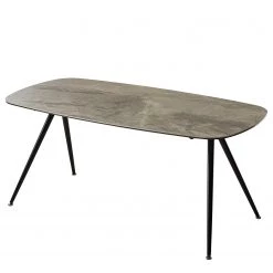 Jack & Alice Table Atuba - Céramique / Métal - Gris fumé / Noir