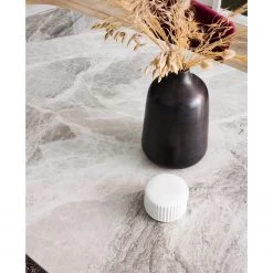 Jack & Alice Table Atuba - Céramique / Métal - Gris fumé / Noir -Meubles de salle à manger Soldes Magasin 1000170584 200702 15133200010 DETAILS P000000001000170584