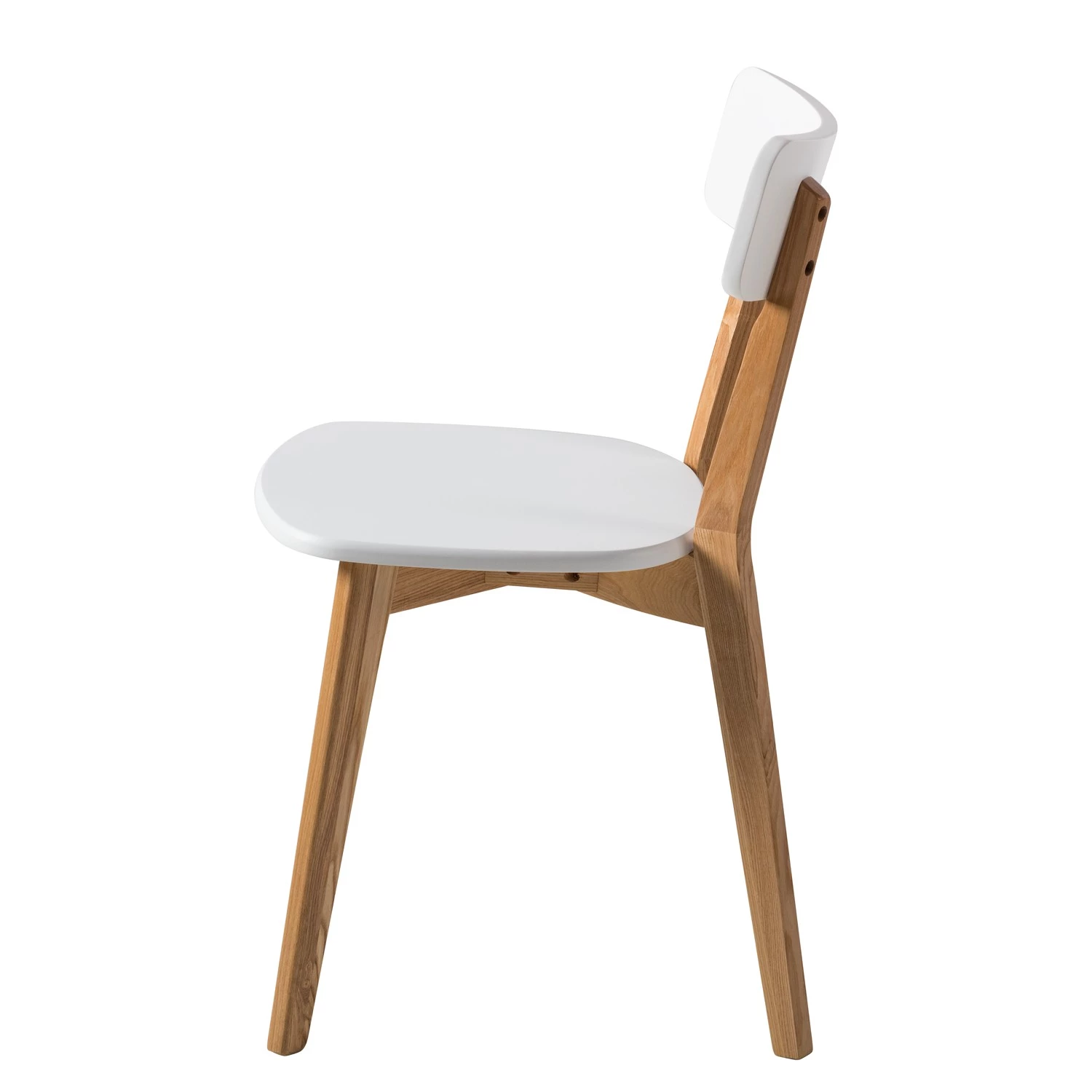 Mørteens Chaises Rob (lot de 2) - Partiellement en frêne massif - Blanc / Frêne 4 Mørteens Chaises Rob (lot de 2) - Partiellement en frêne massif - Blanc / Frêne – Image 4