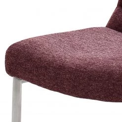 Loftscape Chaises cantilever Agestina (lot de 2) - Tissu / Acier inoxydable - Bordeaux -Meubles de salle à manger Soldes Magasin 1000170695 190503 12170100011 GALLERYIMAGES P000000001000170695