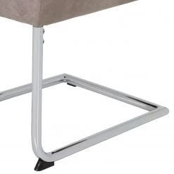 Loftscape Chaises cantilever Lopten II (lot de 2) - Imitation cuir / Acier - Chrome -Meubles de salle à manger Soldes Magasin 1000171105 190418 11493400110 GALLERYIMAGES P000000001000171105