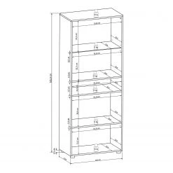 Loftscape Vitrine Charnocks I - Blanc brillant / Noir 8 Loftscape Vitrine Charnocks I - Blanc brillant / Noir -Meubles de salle à manger Soldes Magasin 1000171301 190424 07575300004 GALLERYIMAGES P000000001000171301