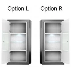 Loftscape Vitrine murale Curlewis - Blanc brillant / Anthracite 11 Loftscape Vitrine murale Curlewis - Blanc brillant / Anthracite -Meubles de salle à manger Soldes Magasin 1000171309 190424 07575300007 GALLERYIMAGES P000000001000171309