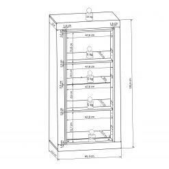 Loftscape Vitrine murale Curlewis - Blanc brillant / Anthracite 12 Loftscape Vitrine murale Curlewis - Blanc brillant / Anthracite -Meubles de salle à manger Soldes Magasin 1000171309 190424 07575300008 GALLERYIMAGES P000000001000171309