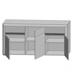 Loftscape Buffet Charnocks - Blanc brillant / blanc -Meubles de salle à manger Soldes Magasin 1000171351 190424 07580400254 GALLERYIMAGES P000000001000171351