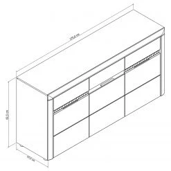 Loftscape Buffet Charnocks - Blanc brillant / blanc -Meubles de salle à manger Soldes Magasin 1000171351 190424 07580400257 GALLERYIMAGES P000000001000171351