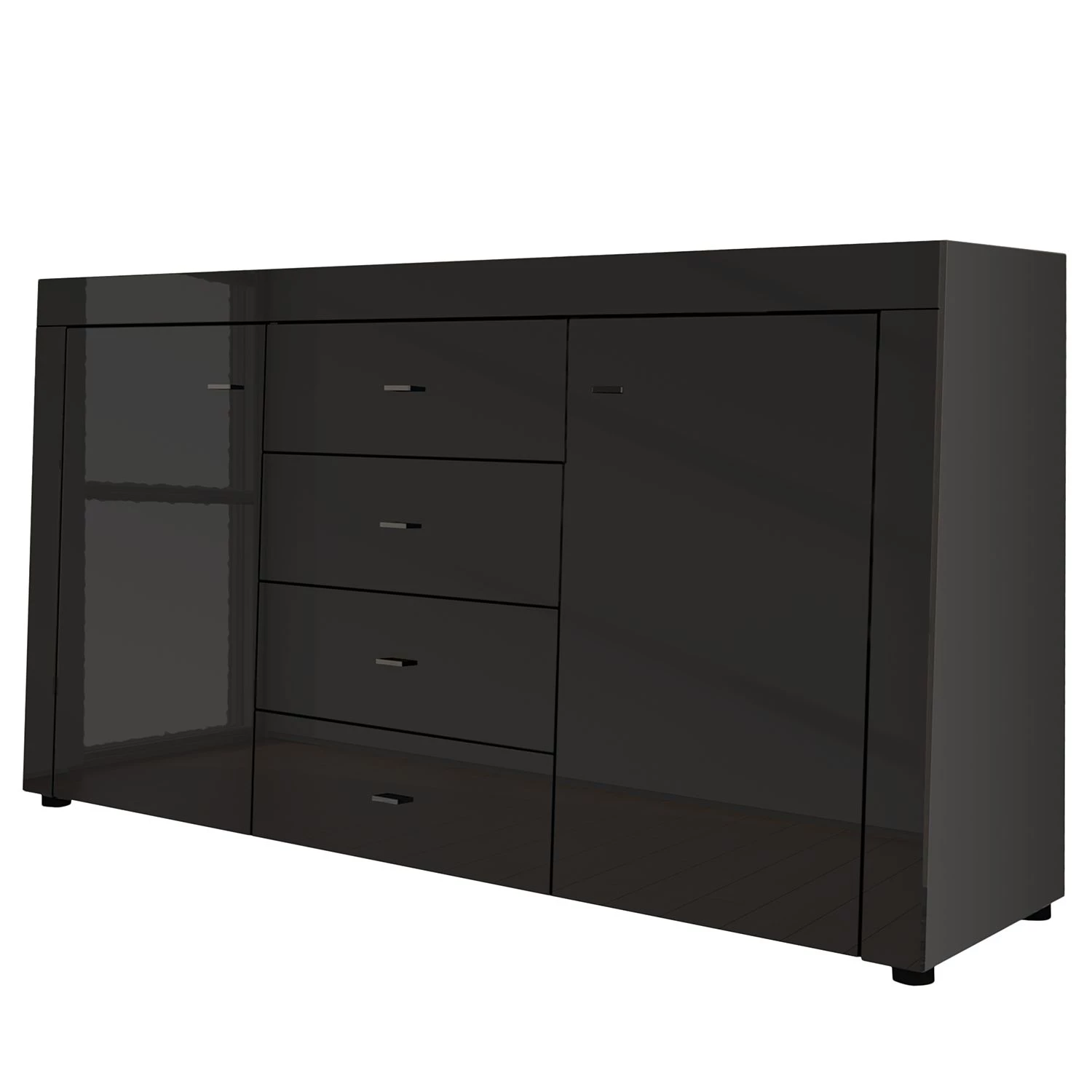 Loftscape Buffet Moitin - Noir brillant / Noir 1 Loftscape Buffet Moitin - Noir brillant / Noir