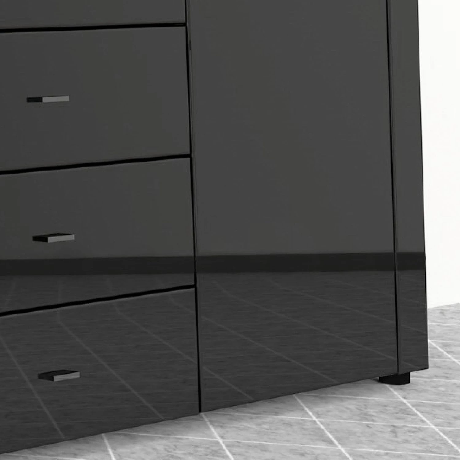 Loftscape Buffet Moitin - Noir brillant / Noir 3 Loftscape Buffet Moitin - Noir brillant / Noir – Image 3