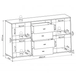 Loftscape Buffet Moitin - Noir brillant / Noir 8 Loftscape Buffet Moitin - Noir brillant / Noir -Meubles de salle à manger Soldes Magasin 1000171362 190424 07580600334 GALLERYIMAGES P000000001000171362