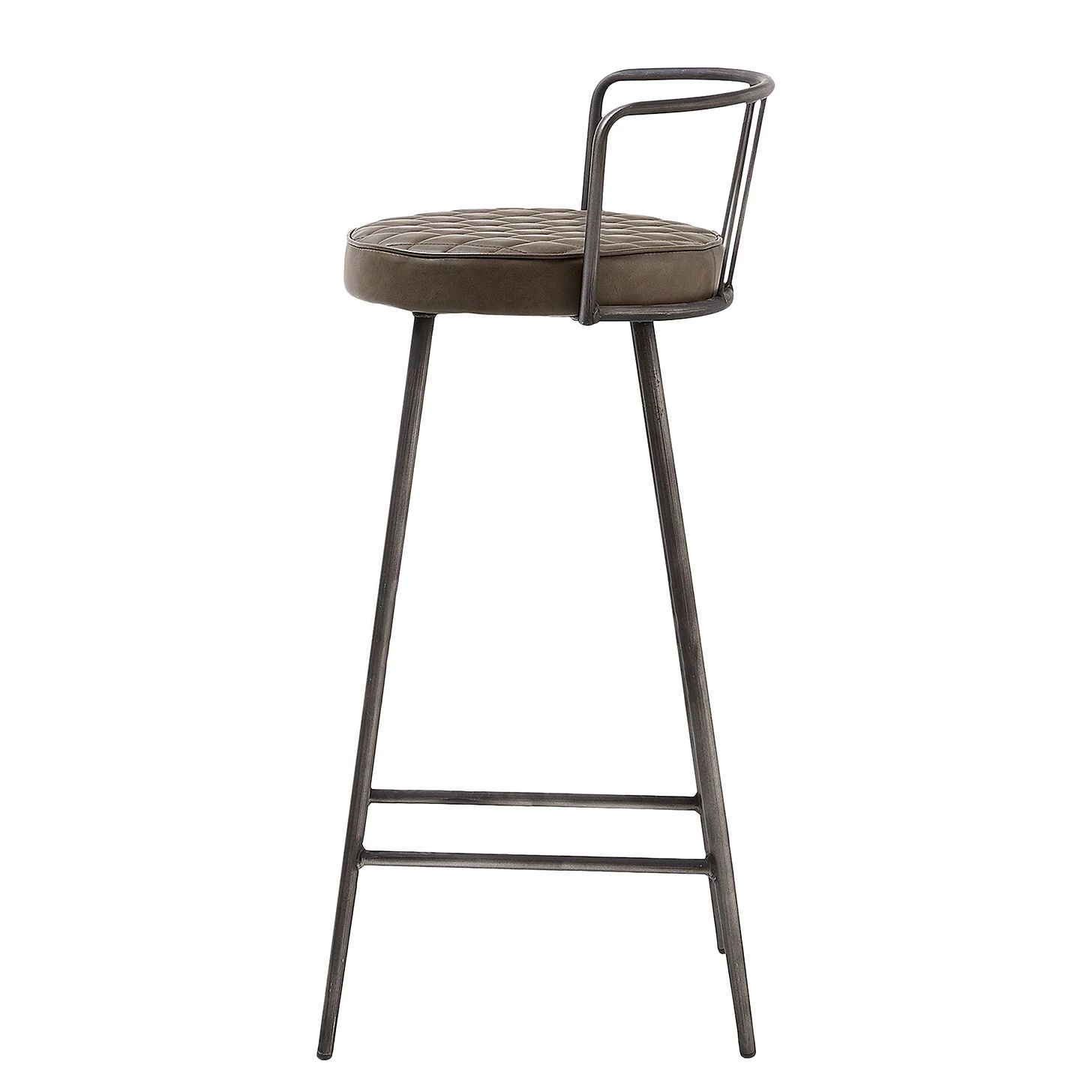 Red Living Chaise de bar Hegne (lot de 2) - Imitation cuir / Acier - Marron vintage / Anthracite 2 Red Living Chaise de bar Hegne (lot de 2) - Imitation cuir / Acier - Marron vintage / Anthracite – Image 2