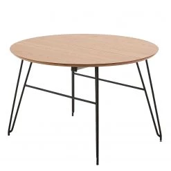 Norrwood Table Laven - Acier - Noir / Chêne