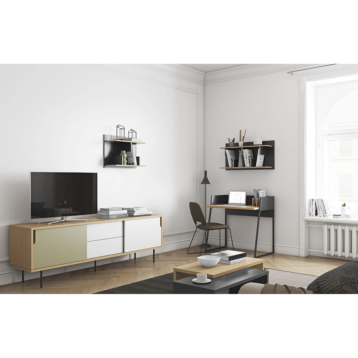 Temahome Buffet Noa IV - Blanc gris 2 Temahome Buffet Noa IV - Blanc gris – Image 2