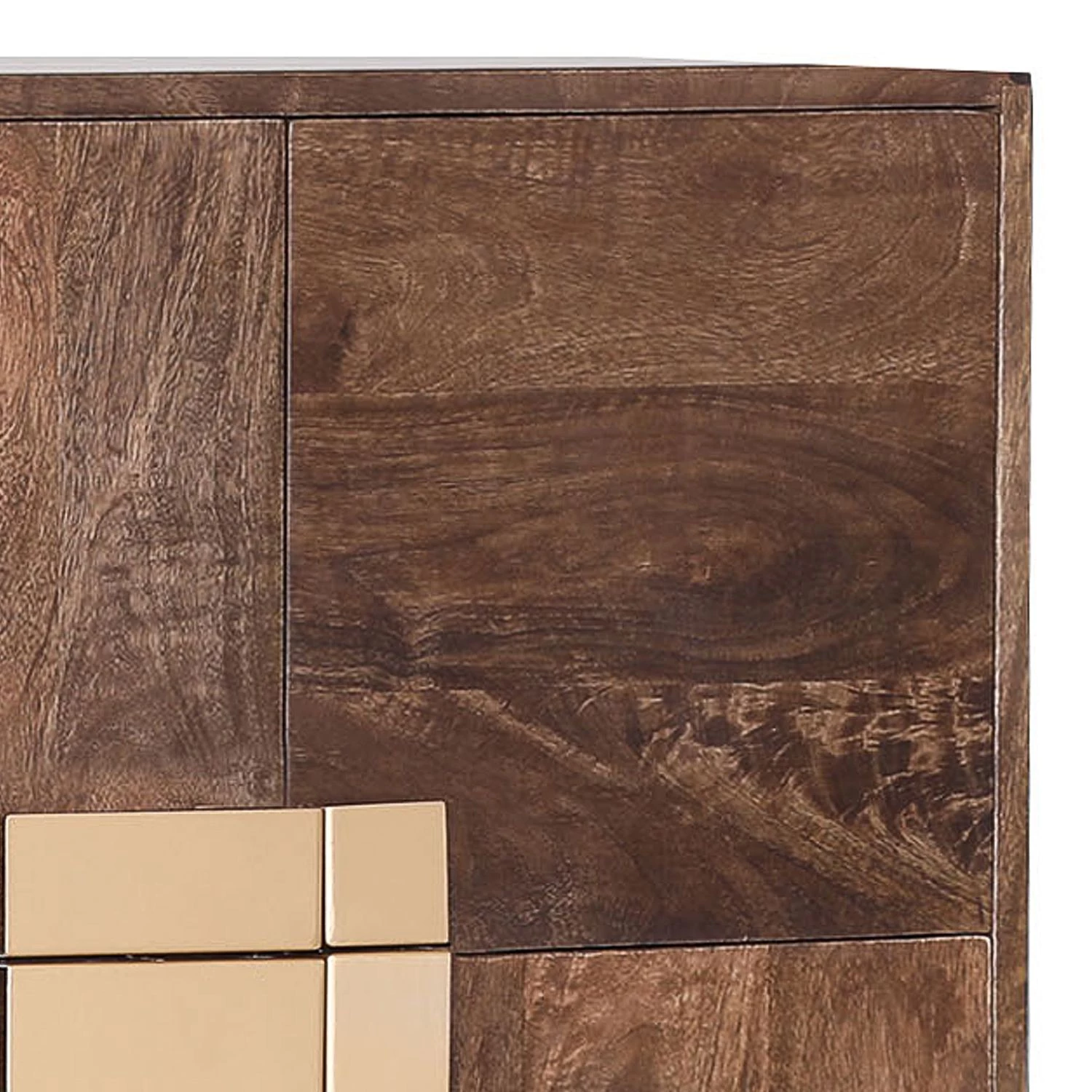 Jack & Alice Commode Lyss - Acacia massif / Métal - Acacia marron / Laiton 2 Jack & Alice Commode Lyss - Acacia massif / Métal - Acacia marron / Laiton – Image 2