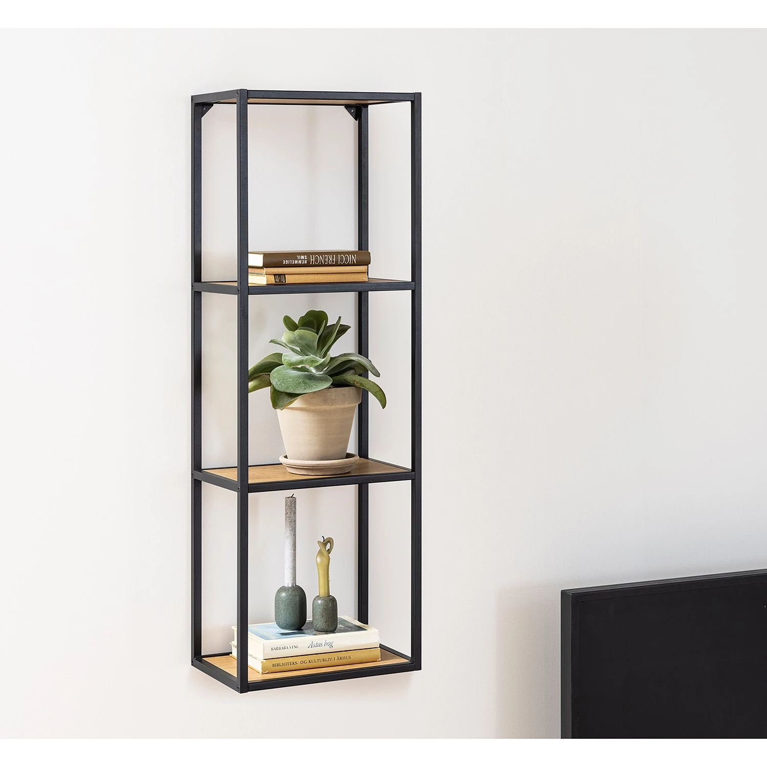 Red Living Étagère Coogee V - Imitation chêne sauvage / Noir 2 Red Living Étagère Coogee V - Imitation chêne sauvage / Noir – Image 2