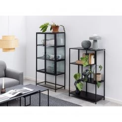 Red Living Étagère Coogee VII - Imitation chêne marron-noir -Meubles de salle à manger Soldes Magasin 1000174103 220215 022 MOOD DETAILS P000000001000174103 mood