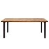 Kare Design Table Illusion - Bois vieilli massif / Acier -Incrustations de bois vieilli / Noir