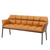 Kare Design Banquette Thinktank - Imitation cuir / Acier - Cognac / Noir