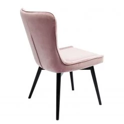 Kare Design Chaise capitonnée Black Marshall - Velours / Hêtre massif - Rose / Noir -Meubles de salle à manger Soldes Magasin 1000174200 190515 06332600136 GALLERYIMAGES P000000001000174200