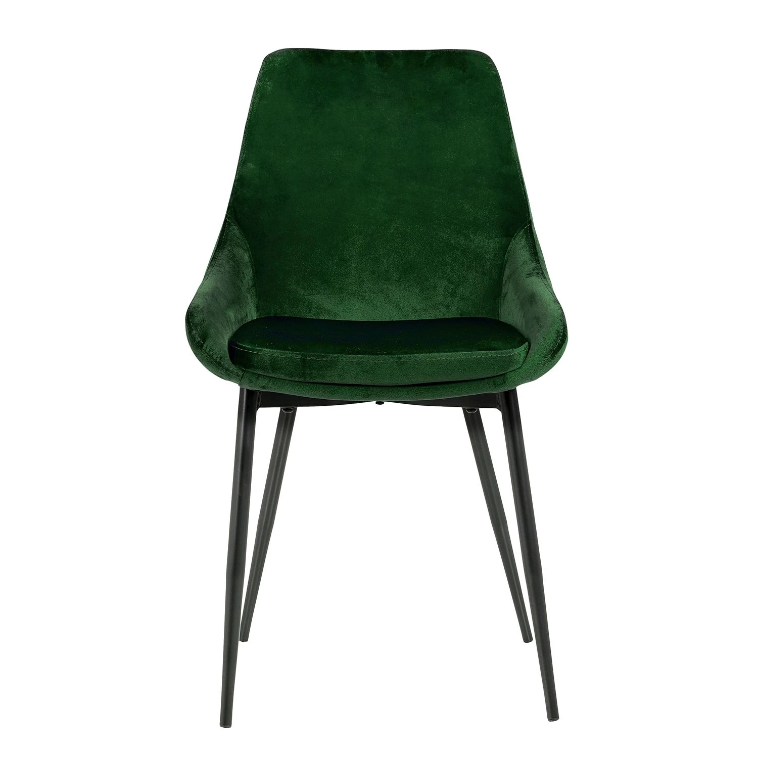 Tenzo Chaises capitonnées Lex (lot de 2) - Velours / Fer - Noir - Vert 2 Tenzo Chaises capitonnées Lex (lot de 2) - Velours / Fer - Noir - Vert – Image 2