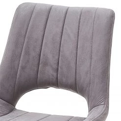 Loftscape Chaises Gingin (lot de 2) - Microfibre / Métal - Anthracite / Chrome - Gris clair -Meubles de salle à manger Soldes Magasin 1000176433 190701 15483500028 GALLERYIMAGES P000000001000176433