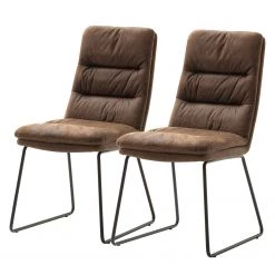 Red Living Chaises Parks (lot de 2) - Marron vintage