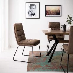 Red Living Chaises Parks (lot de 2) - Marron vintage -Meubles de salle à manger Soldes Magasin 1000176444 210303 08262500002 MOOD DETAILS P000000001000176444 mood