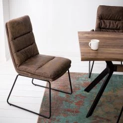 Red Living Chaises Parks (lot de 2) - Marron vintage -Meubles de salle à manger Soldes Magasin 1000176444 210303 08262600003 MOOD DETAILS P000000001000176444 mood