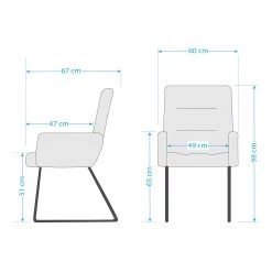 Red Living Chaise à accoudoirs Parks - Marron vintage -Meubles de salle à manger Soldes Magasin 1000176445 210302 08273400033 SKETCH DETAILS P000000001000176445 sketch