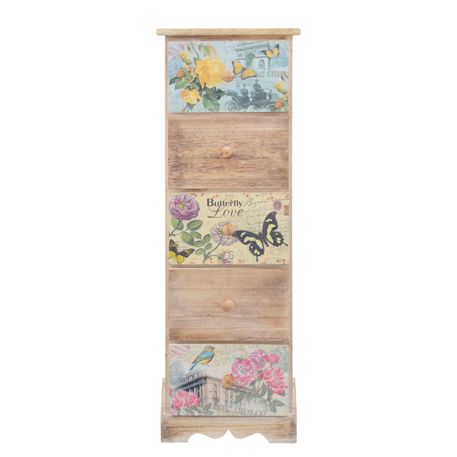 Ridgevalley Commode Skjern - Partiellement en paulownia massif - Beige chaud - Hauteur : 95 cm 2 Ridgevalley Commode Skjern - Partiellement en paulownia massif - Beige chaud - Hauteur : 95 cm – Image 2