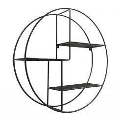 Red Living Étagère murale Petrela - Métal - Noir