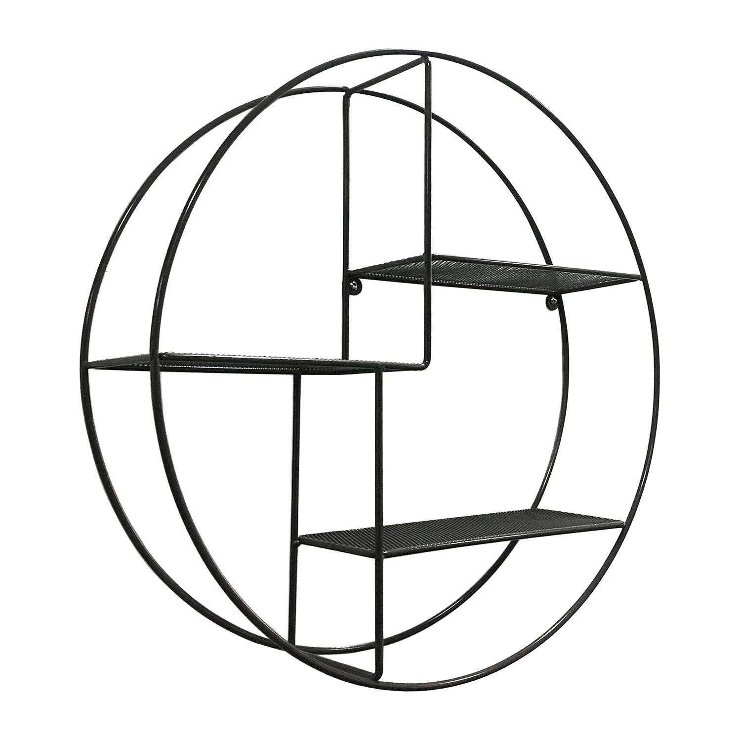 Red Living Étagère murale Petrela - Métal - Noir 1 Red Living Étagère murale Petrela - Métal - Noir