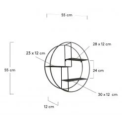 Red Living Étagère murale Petrela - Métal - Noir 9 Red Living Étagère murale Petrela - Métal - Noir -Meubles de salle à manger Soldes Magasin 1000176569 190612 11443600004 GALLERYIMAGES P000000001000176569