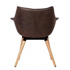 Ars manufacti Chaise à accoudoirs Kantii I - Microfibre / Chêne massif - Marron foncé vintage - 1 chaise 14 Ars manufacti Chaise à accoudoirs Kantii I - Microfibre / Chêne massif - Marron foncé vintage - 1 chaise -Meubles de salle à manger Soldes Magasin 1000176707 200107 15382100016 DETAILS P000000001000176707