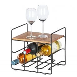 WENKO Range-bouteilles Loft I - Bambou massif / Acier inoxydable - Bambou / Noir 11 WENKO Range-bouteilles Loft I - Bambou massif / Acier inoxydable - Bambou / Noir -Meubles de salle à manger Soldes Magasin 1000176884 190627 16584000062 GALLERYIMAGES P000000001000176884