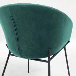 Norrwood Chaises à accoudoirs Baxa II - Velours / Acier - Noir - Vert -Meubles de salle à manger Soldes Magasin 1000176895 190614 06442100042 GALLERYIMAGES P000000001000176895