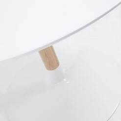 Mørteens Table Maud I - Partiellement en frêne massif / Acier - Frêne / Blanc - Diamètre : 110 cm -Meubles de salle à manger Soldes Magasin 1000176899 190614 06442300066 GALLERYIMAGES P000000001000176899