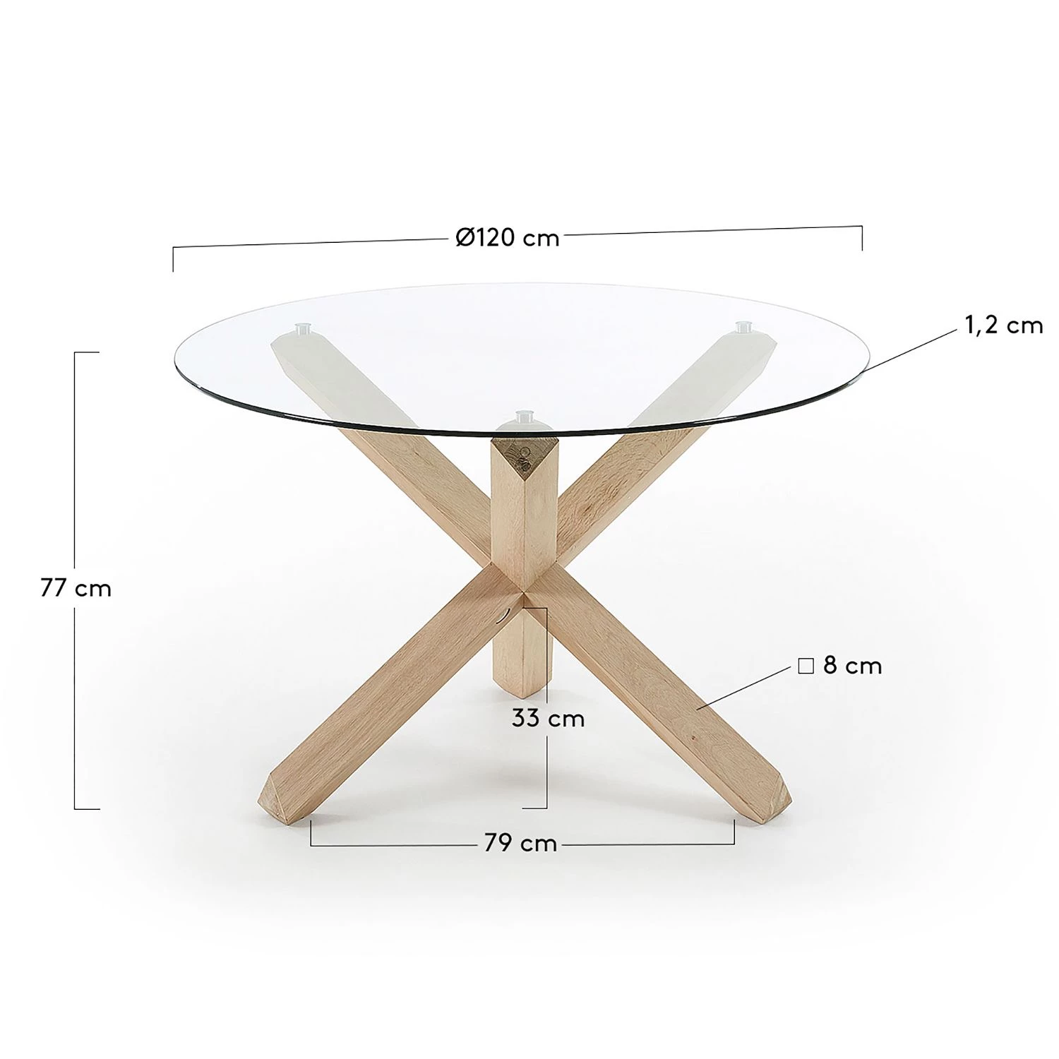 Mørteens Table Lonta - Verre / Chêne massif - Transparent / Chêne 6 Mørteens Table Lonta - Verre / Chêne massif - Transparent / Chêne – Image 6