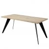 Norrwood Table Malling - Chêne massif / Acier - Noir - Chêne coloris lessivé - 220 x 100 cm