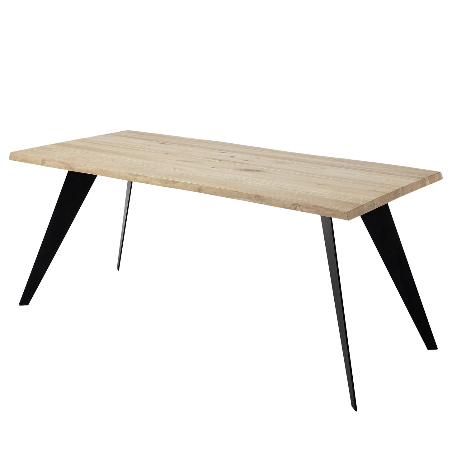 Norrwood Table Malling - Chêne massif / Acier - Noir - Chêne coloris lessivé - 220 x 100 cm 1 Norrwood Table Malling - Chêne massif / Acier - Noir - Chêne coloris lessivé - 220 x 100 cm