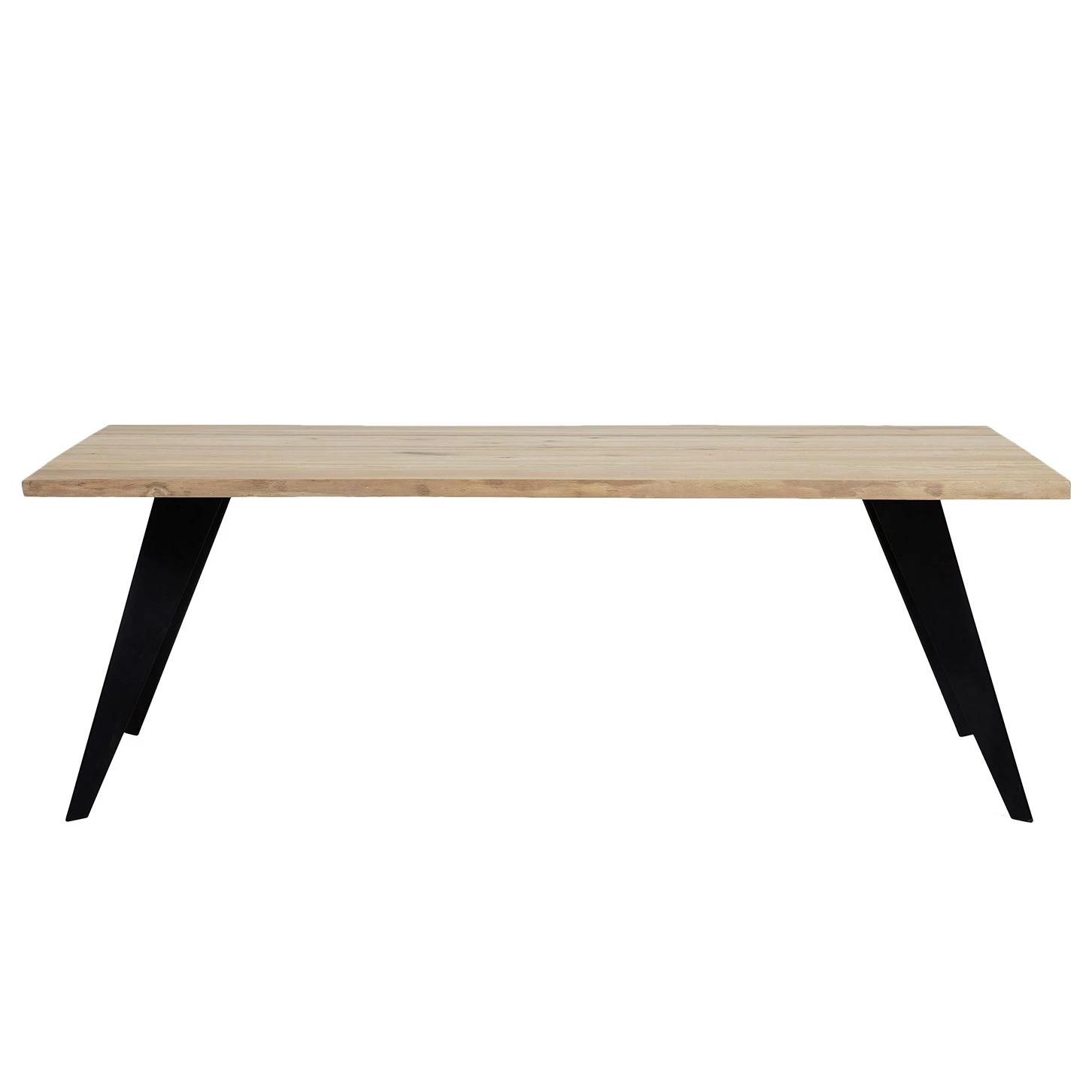 Norrwood Table Malling - Chêne massif / Acier - Noir - Chêne coloris lessivé - 220 x 100 cm 2 Norrwood Table Malling - Chêne massif / Acier - Noir - Chêne coloris lessivé - 220 x 100 cm – Image 2