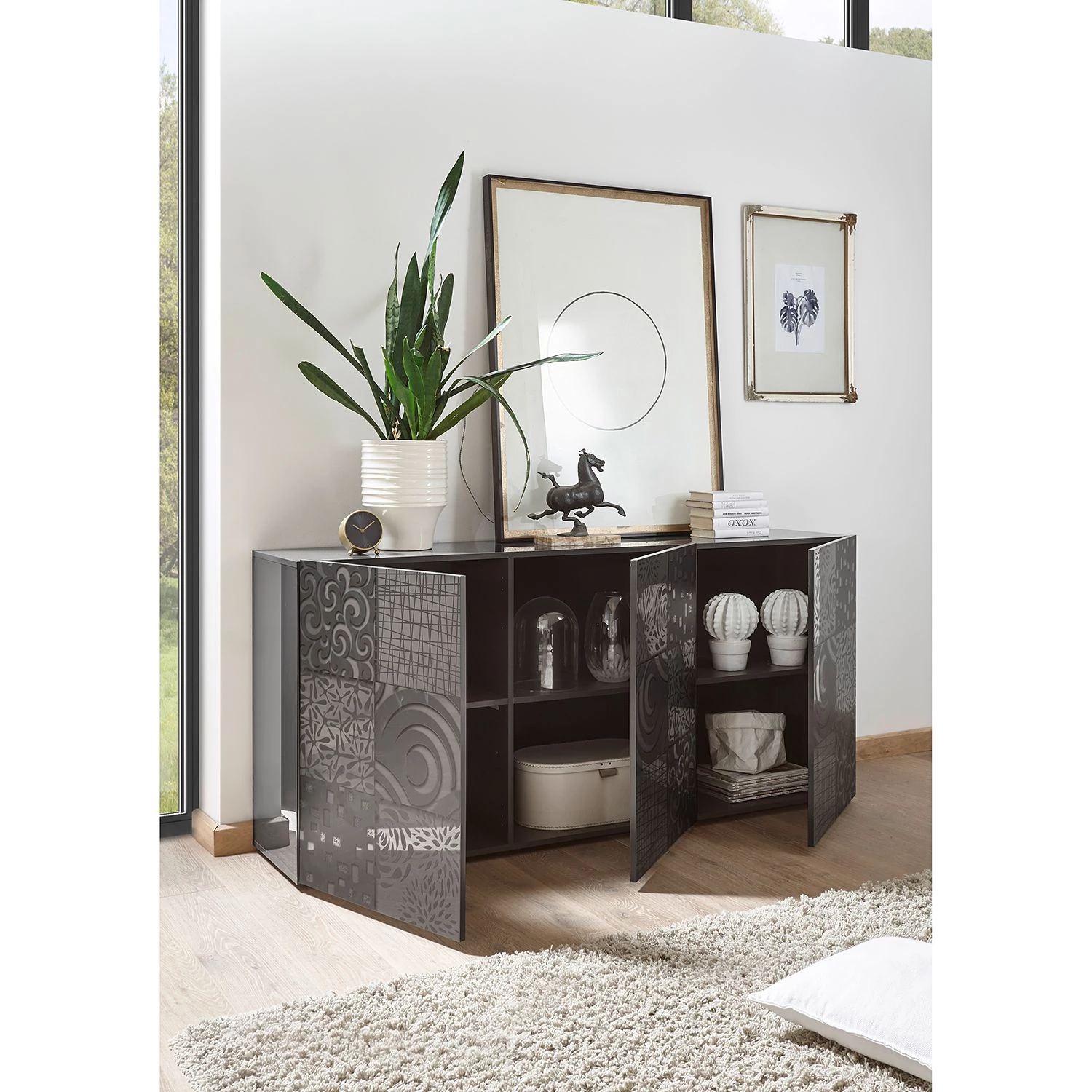 LC Spa Buffet Miro II - Anthracite - Largeur : 181 cm 3 LC Spa Buffet Miro II - Anthracite - Largeur : 181 cm – Image 3