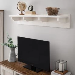 Maison Belfort Étagère murale Balignton - Pin massif - Blanc -Meubles de salle à manger Soldes Magasin 1000177768 211116 12502600164 MOOD DETAILS P000000001000177768 mood