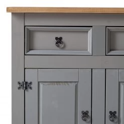 Maison Belfort Buffet Finca Rustica - Pin massif - Pin gris -Meubles de salle à manger Soldes Magasin 1000178029 200417 12540400010 DETAILS P000000001000178029