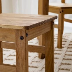 Maison Belfort Chaises Finca Rustica (lot de 2) - Pin massif - Epicéa naturel -Meubles de salle à manger Soldes Magasin 1000178031 200529 06234800022 DETAILS P000000001000178031