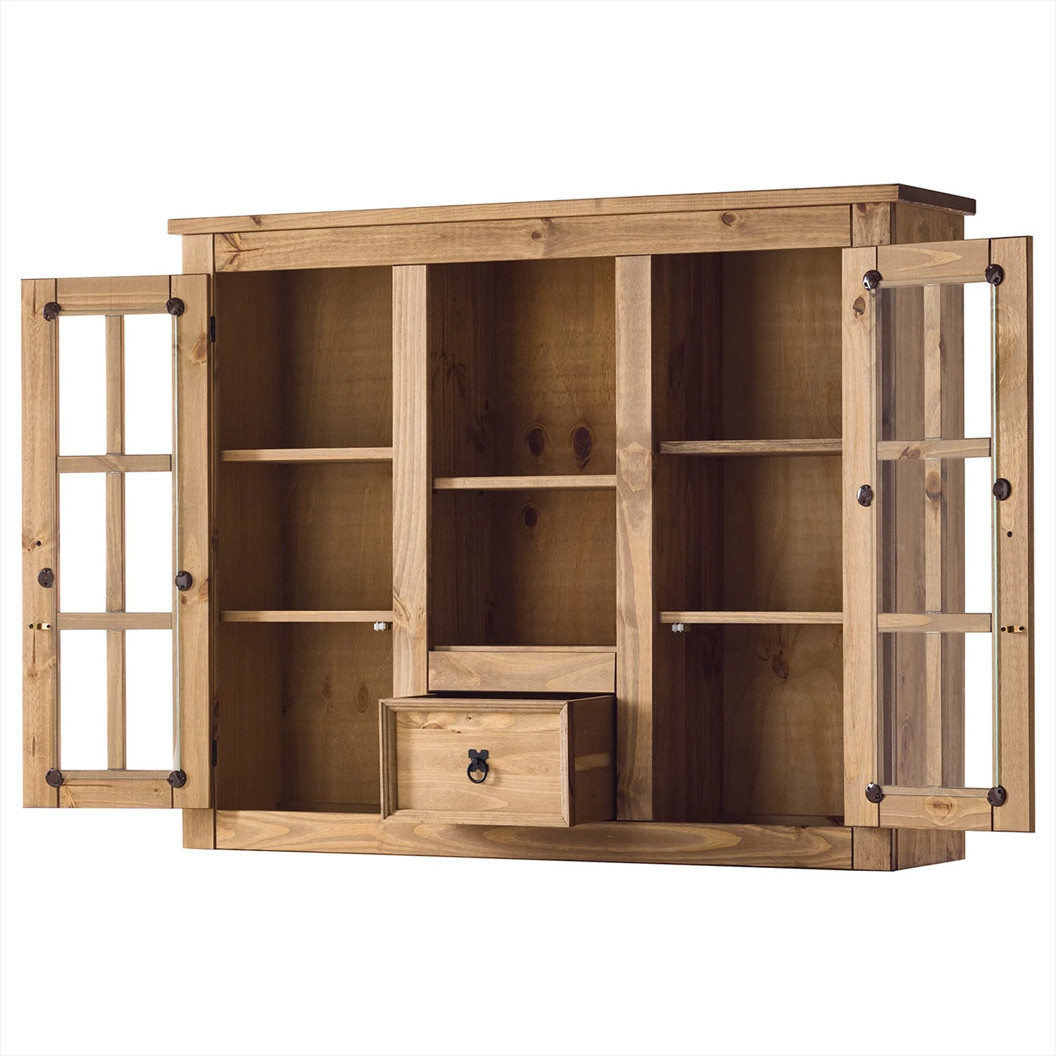 Maison Belfort Vitrine pour buffet Finca Rustica - Pin massif - Epicéa naturel 2 Maison Belfort Vitrine pour buffet Finca Rustica - Pin massif - Epicéa naturel – Image 2