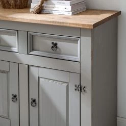 Maison Belfort Commode Finca Rustica I - Pin massif - Pin gris -Meubles de salle à manger Soldes Magasin 1000178041 200511 13145500008 DETAILS P000000001000178041