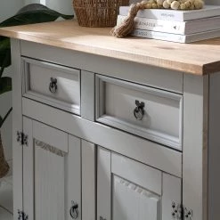 Maison Belfort Commode Finca Rustica I - Pin massif - Pin gris -Meubles de salle à manger Soldes Magasin 1000178041 200511 13145600009 DETAILS P000000001000178041