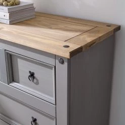 Maison Belfort Commode Finca Rustica II - Pin massif - Pin gris -Meubles de salle à manger Soldes Magasin 1000178050 200511 13150100015 DETAILS P000000001000178050