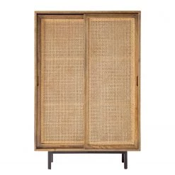 Ars manufacti Buffet haut Vina - Manguier massif / Rotin - Manguier / Noir -Meubles de salle à manger Soldes Magasin 1000178071 200323 13583400012 DETAILS P000000001000178071